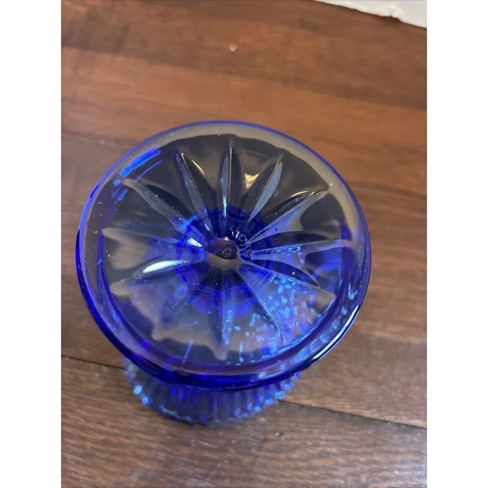Vintage AVON Cobalt Blue Small Glass Pitcher Old Mount Vernon‎ Fridgescaping